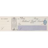 Midland Bank Ltd. Brigg, Mint Order with C/F BO 9/3/27. Black in White and Blue. Vig.: List of
