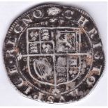 Charles I - Shillings Fifth Bust Tower Mint M.M. Tun 1636-38-Spink 2794. Nearly Fine
