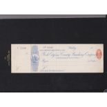 York City & County Banking Company Whitby. Mint Order with C/F RO 13/12/81 Blue on White. Vig: