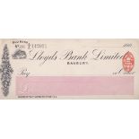 Lloyds Bank Limited Banbury, Mint Order Wo C/F, RO 3/11/05. Vig.: Rose Border & Bee Hive