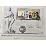 2009 - Robert Burns 250th Anniversary, 1996 Isle of Man Burns Crown BUNC on 2009 GB Burns min