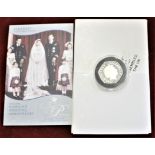 2007 - £5 Alderney Silver proof, Royal Diamond Wedding Anniversary. Limited Edition, scarce