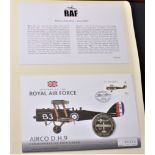 2008 - History of the Royal Airforce, Gibraltar 2008 crown BUNC on St Helena FDC airco D.H.9