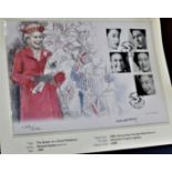 2002 - Queen Elizabeth Golden Jubilee FDC, Fine Art FDC signed by the author Michael Noakas and