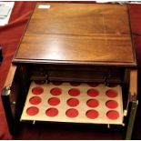 A Fine Coin Cabinet-13 drawer, with key