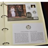 H.M. Queen Elizabeth II 2006 - 80th Birthday. Excellent collection of coin and stamps covers (10). A