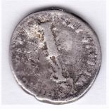 Titus AD79-81 Silver Denarius. Rev: figure on rostral column RCV2509, scarce, fair to fine