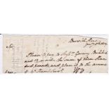 Finance Documents & Cheques 1819 - Order to Gurney Birbeck & Co for £300, fine clean shilling
