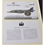 2008 - History of the Royal Airforce, Gibraltar 2008 crown BUNC on Kiribati FDC Hawker Harrier GR3