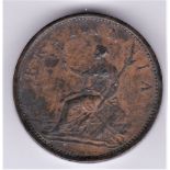 1806 - George III Penny GVF/NEF some lustre, dark toning