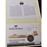 2008-History of the Royal Airforce, 2008 Gibraltar Crown BUNC. English Electric Canberra coin and
