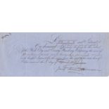 York City & County Banking Co. Bill to Pay £120 with Interest 5th April 1873. Black on Blue.