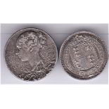 1887 - Silver medallion, 25mm and 1887 both NEF (2)