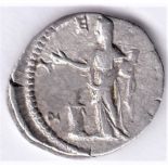 Caracalla AD198-217 Silver Denarius. Rev: Pietas - Pietas stg left, RCV 6676 about VF struck on