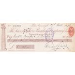 Leicestershire Banking Co Ltd. Peterborough used: order RO 9-10-89 Brown on white vig: list of