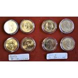 USA - 2007 Presidential Dollar 'D' (4) and 'P' (4), BUNC in capsules (8)
