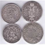 Mixed Silver with Netherlands 1938-2.1/2g. Monica Therese Token (2) Venezuela-VF or better (4)