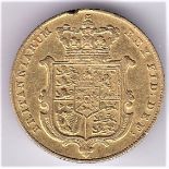 1825 George IV Gold Sovereign, GVF/NEF small edge nick, shield reverse.