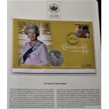 2002 - Queen's Golden Jubilee, Sierra Leone Dollar BUNC on Grenada 6 Dollar Stamp Set