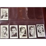 United Services Manufacturing Co, Ltd., Popular Screen Stars 1937, 7/50 cards. VG/EX