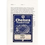 Chelsea v Fulham 1961 September 2nd League hole punched left