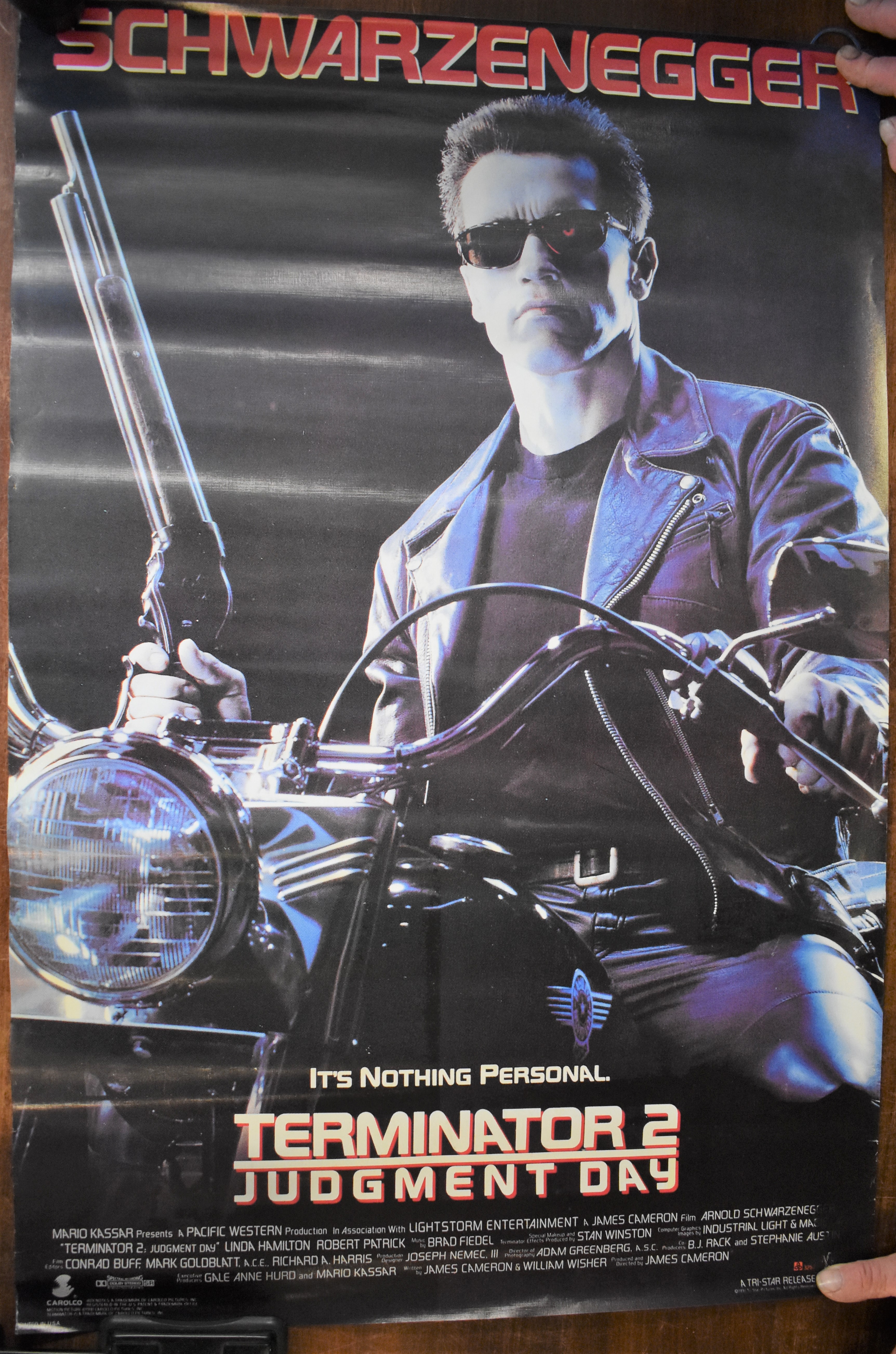 Terminator 2 (Judgement Day) - Cinematic release poster, starring Arnold Schwarzenegger release