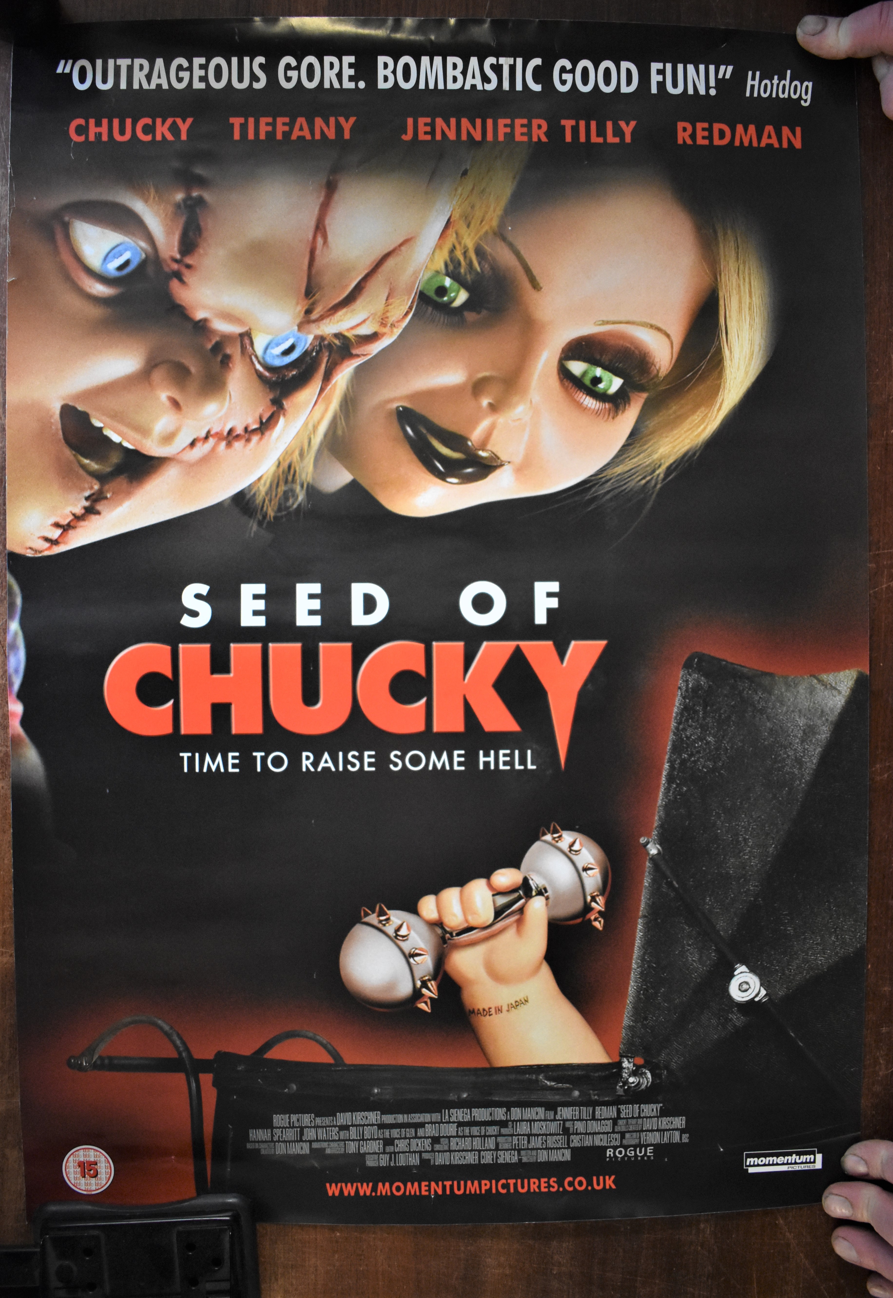 Seed of Chucky - Cinematic release poster, starring Jennifer Tilly and Billy Boyd. Released May 13th