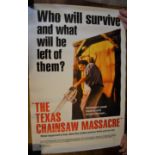 Texas Chainsaw Massacre - Cinematic Poster, starring Marilyn Burns and Paul A. Partain, released Dec