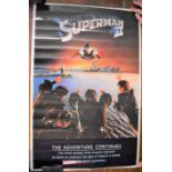 Superman II - Cinematic release poster, starring Christopher Reeves, Gene Hackman, Margot Kidder,