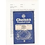 Chelsea v Arsenal 1961 April 15th League horizontal crease