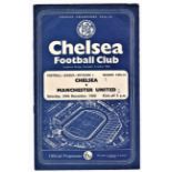 Chelsea v Manchester United 1960 December 24th League score & team change in pen score in pen