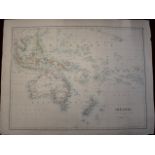 AUSTRALIA 1889 Antique Map 14”x19” Tasmania inset very fine (JOHNSON’S ATLAS)