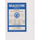 Wealdstone FC 1970/71 Home (28), Aways, Oxford, Sutton United, Webley, Wycombe, Corinthian