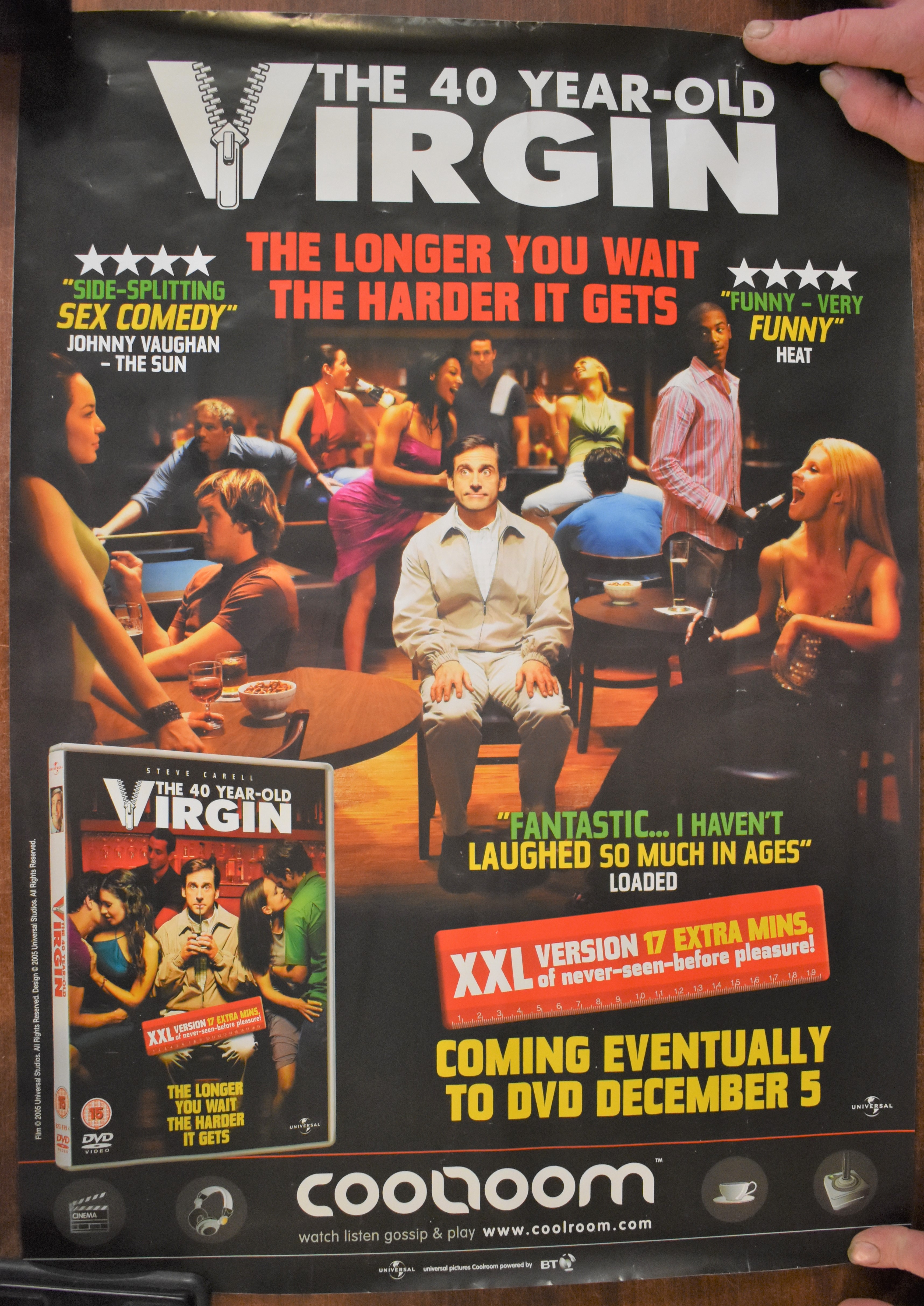 The 40 Year of Virgin - Cinematic Poster, starring Steve Carell and Paul Rudd, released Sept 2nd