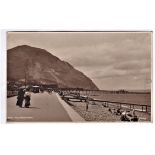 Penmaenmawr (Wales) - Photo postcard 'The Promenade & beach", activity used Penmaenmawr 1924