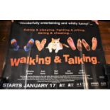 Walking and Talking - Cinematic Poster, measures 100cm x 76cm. Central crease