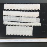 Pretty group of hand and machine broderie Anglaise trims, 19th/early 20th century