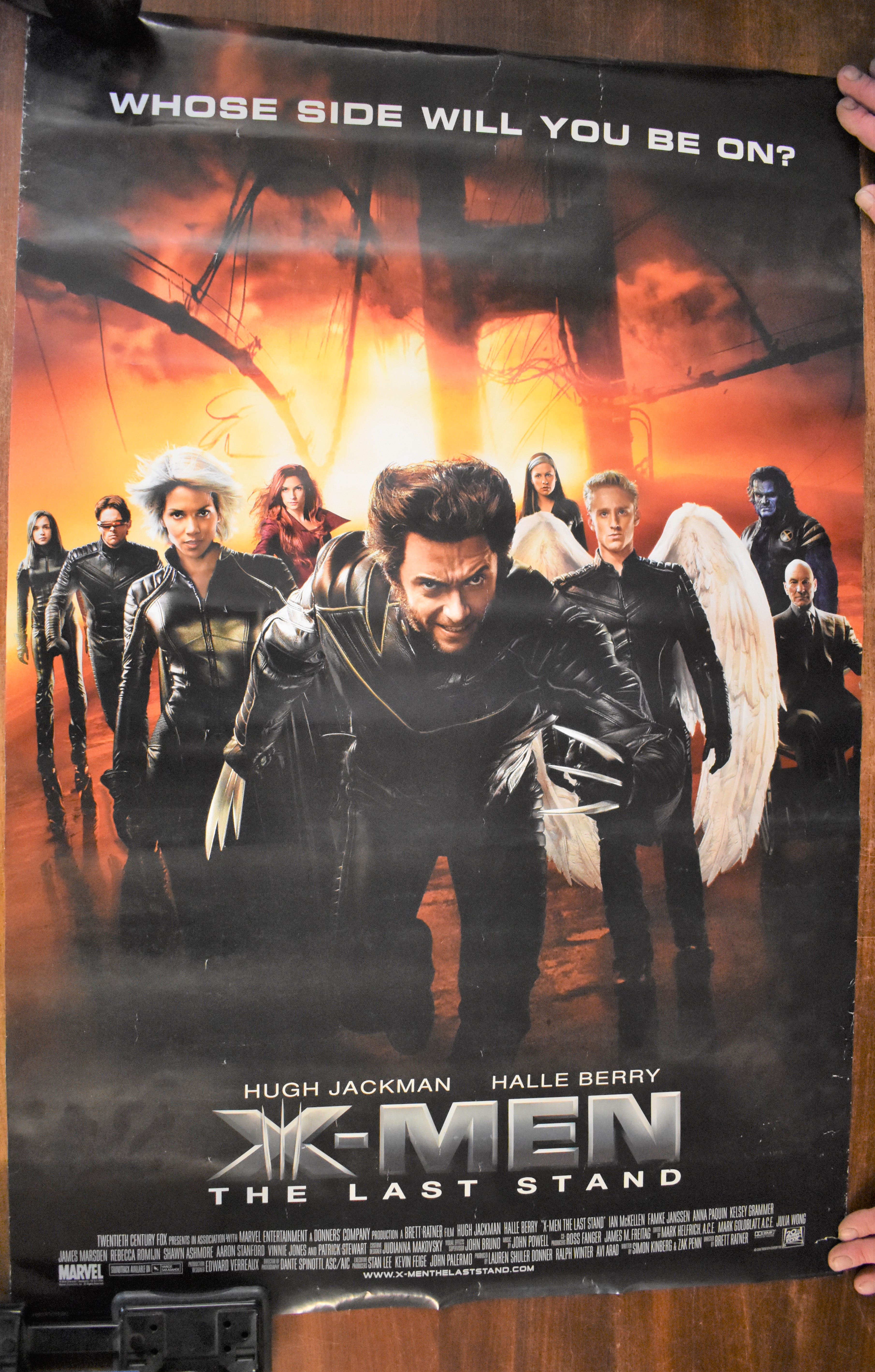 X-Men (Last Stand) - Cinematic release poster, starring Hugh Jackman and Halle Berry, released May