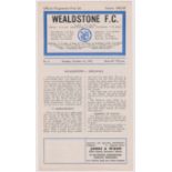 Wealdstone FC 1962-1963 - Home (17) and Away (11) including Arsenal (28 in total)