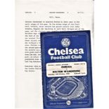 Chelsea v Bolton Wanderers 1959 October 10th League horizontal crease