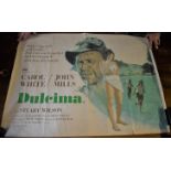 Dulcima - Cinematic Poster, starring John Mills & Carol White, measures 100cm x 76cm, some water