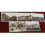 Aden range of five RP views Maala Wharf etc, two postcards with edge faults at left, others very