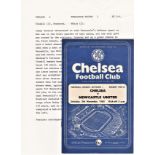 Chelsea v Newcastle United 1960 November 5th League vertical crease