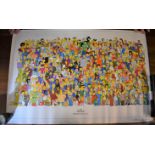 The Simpsons, Springfield USA - advertising poster. Measures 90cm x 61cm