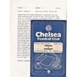 Chelsea v Burnley 1960 October 22nd League vertical crease