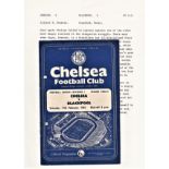 Chelsea v Blackpool 1961 February 11th vertical crease hole punched left