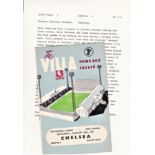 Aston Villa v Chelsea 1961 August 26th League vertical crease scoreboard in pencil