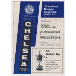 Wealdstone FC Home (16) and Away (14) including: Hewdon, Barking Cup Semi Final at Chelsea,