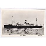 Shipping - Booth Line R.M.S. "Hilary", RP postcard