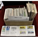 Postcards - A very mixed lot of mostly modern postcards, cigarette card sets in penny album, sone